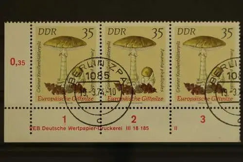 DDR, MiNr. 1939, Dreierstreifen, Ecke li. unten, DV II, gestempelt - 629431