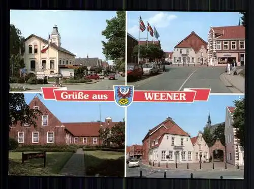 Weener / Ems, 4 Ortsansichten und Wappen - 417166