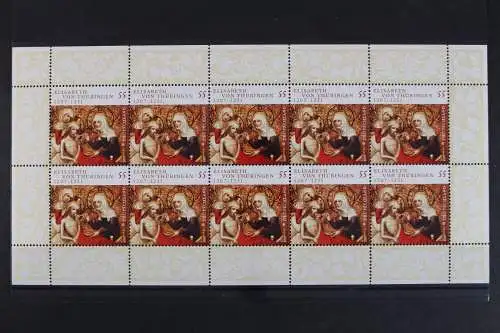 Deutschland, MiNr. 2628, Kleinbogen, hl. Elisabeth, postfrisch - 630979