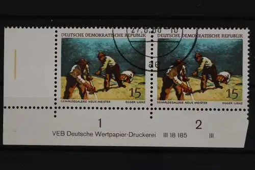 DDR, MiNr. 1394, waag. Paar, Ecke li. unten, DV III, gestempelt - 629255