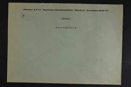 München, 17.10.45, Gebühr bezahlt, Bedarfsbeleg - 511111