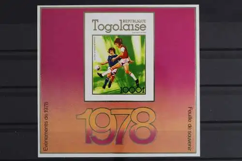 Togo, MiNr. Block 128 B, Fußball WM 1978, postfrisch - 631654