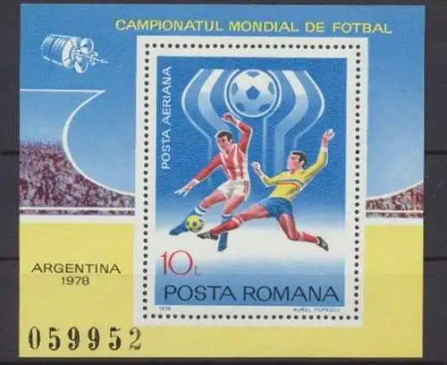 Rumänien, Fußball, MiNr. Block 149, postfrisch - 693983