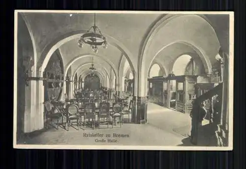 Bremen, Ratskeller, Innenansicht, große Halle - 419242