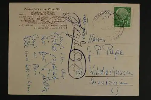 Cröv / Mosel, Reichsschenke "Zum Ritter Götz", Hauslied - 419386