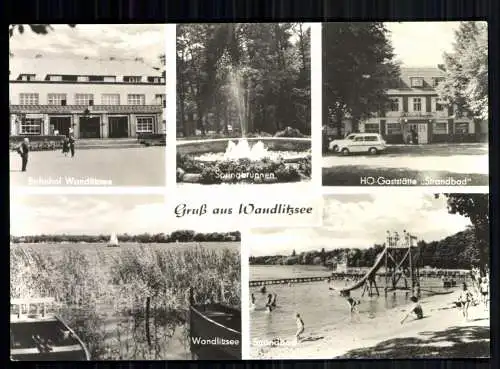 Wandlitzsee, Bahnhof, Gaststätte Strandbad, Badestrand - 419502