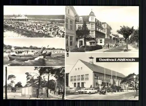 Ostseebad Ahlbeck/Usedom, Strand mit Blick zur Seebrücke, Bungalowdorf - 418613