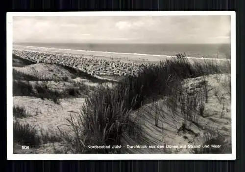 Nordseebad Juist, Blick aus den Dünen auf Strand u.ndMeer - 418858