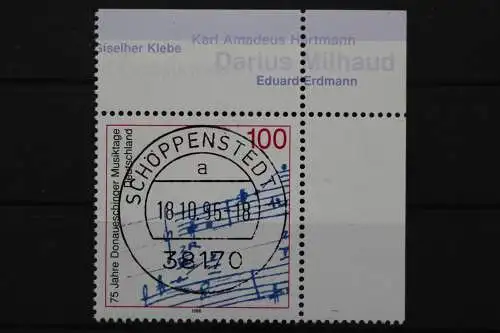 Deutschland (BRD), MiNr. 1890, ecke re. oben, zentrischer Stempel, EST - 636908