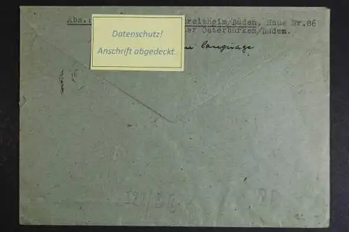 Mannheim-Rheinau, Gebühr bezahlt, 31.8.45 - 511471