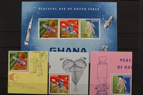 Ghana, MiNr. 310-312 A + Block 26, postfrisch - 638572