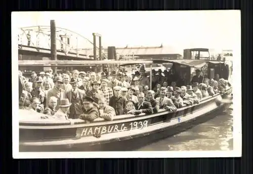 Hamburg, Boot mit vielen Menschen, 1939 - 419450