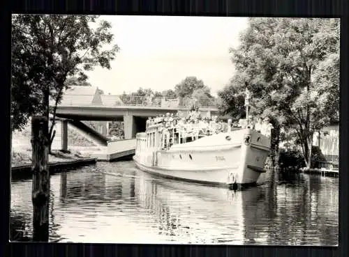 Storkow, Kreis Beeskow, am Kanal, Schiff - 419481