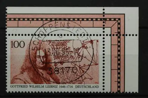 Deutschland (BRD), MiNr. 1865, Ecke re. oben, zentrischer Stempel, EST - 636922