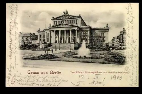 Berlin, das Königl. Schauspielhaus mit Schiller-Denkmal - 420209