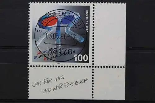 Deutschland (BRD), MiNr. 1859, Ecke re. unten, zentrischer Stempel, EST - 636924