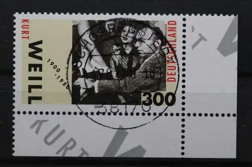 Deutschland (BRD), MiNr. 2100, Ecke re. unten, zentrischer Stempel, EST - 637024