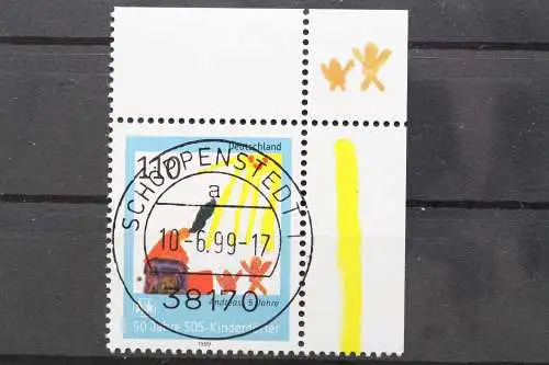 Deutschland (BRD), MiNr. 2062, Ecke re. oben, zentrischer Stempel, EST - 637054