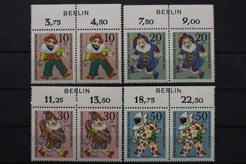 Berlin, MiNr. 373-376 Paar Oberrand, Zudruck Berlin, postfrisch - 640340