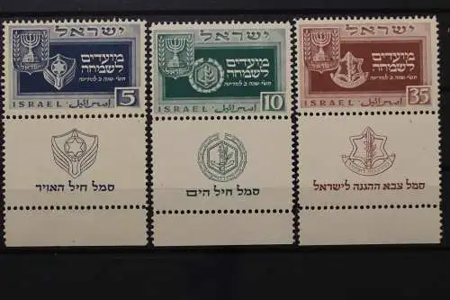 Israel, MiNr. 19-21 mit TAB, postfrisch - 639260