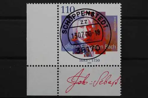 Deutschland (BRD), MiNr. 2126, Ecke li. unten, zentrischer Stempel, EST - 639977