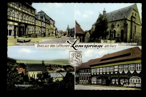 Lamspringe am Harz, Hauptstraße, Klosterkirche, Ratskeller, Wappen - 420500