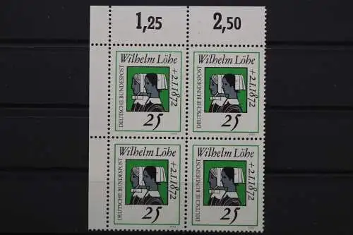 Deutschland, MiNr. 710, Viererblock, Ecke li. oben, postfrisch - 640619