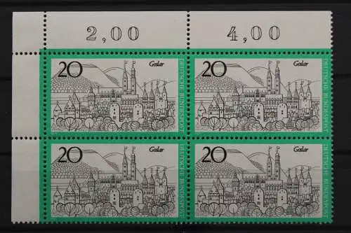 Deutschland, MiNr. 704, Viererblock, Ecke li. oben, postfrisch - 640646