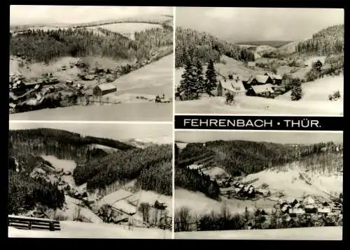 Fehrenbach/Thüringen, 4 Ortsansichten im Winter - 420591