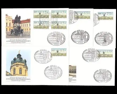 Berlin Automatenmarken, MiNr. 1, 5-145 Pf., FDC - 51669