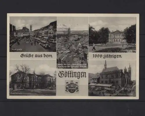 Göttingen - Marktplatz, Bick auf die Stadt, Theaterplatz usw. - 400150