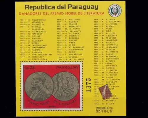 Paraguay, Michel Nr. Block 306, postfrisch - 58398