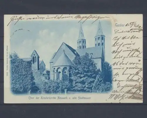 Goslar, Chor der Klosterkirche u. alte Stadtmauer - 401344