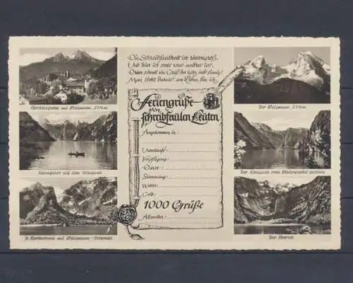 Berchtesgaden, Watzmann, Königssee u. Obersee, Ortsansicht - 401419