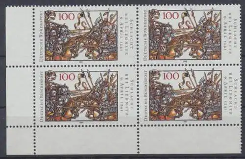 Deutschland, MiNr. 1511, 4er Block, Ecke li. unten, postfrisch - 60239