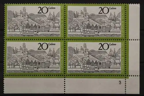 Deutschland, MiNr. 649, 4er Block, Ecke re. u., FN 3, postfrisch - 645728