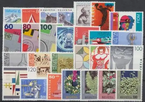 Schweiz, MiNr. 1489-1515, Jahrgang 1993, postfrisch - 694383