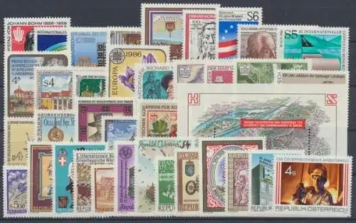 Österreich, MiNr. 1836-1872, Jahrgang 1986, postfrisch - 610619