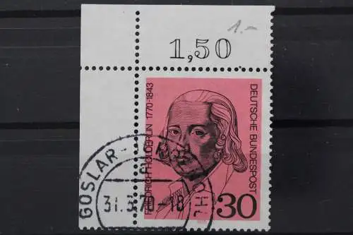 Deutschland (BRD), MiNr. 618, Ecke links oben, gestempelt - 646599