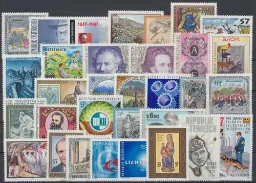 Österreich, MiNr. 2208-2239, Jahrgang 1997, postfrisch - 610612