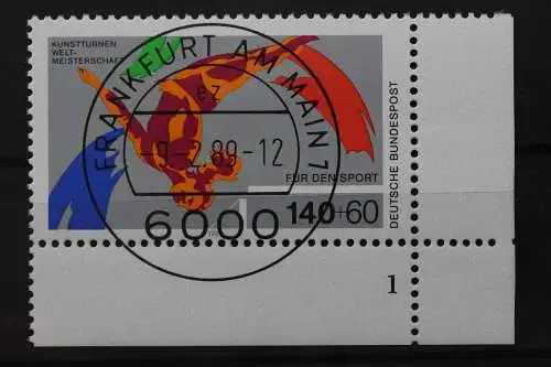 Deutschland (BRD), MiNr. 1409, Ecke rechts unten, FN 1, VS F/M, EST - 644405