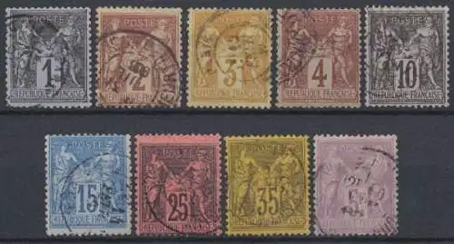 Frankreich, Michel Nr. 68-76, gestempelt - 70892