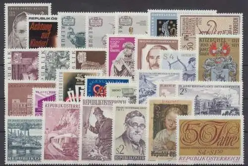 Österreich, MiNr. 1353-1380, Jahrgang 1971, postfrisch - 693441