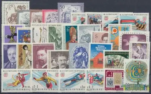 Österreich, MiNr. 1474-1505, Jahrgang 1975, postfrisch - 693439