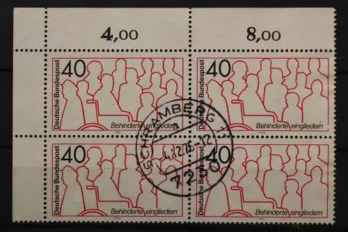 Deutschland (BRD), MiNr. 796, 4er Block, Ecke links oben, gestempelt - 647272