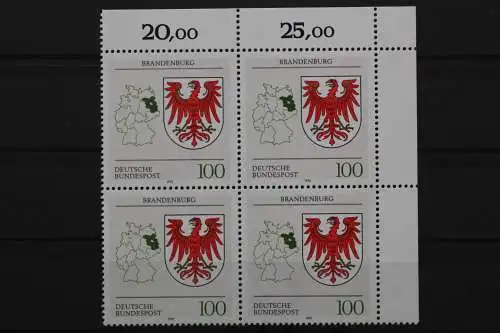 Deutschland, MiNr. 1589, 4er Block, Ecke rechts oben, postfrisch - 645622