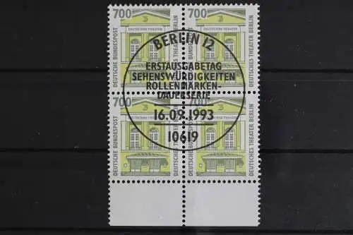 Deutschland (BRD), MiNr. 1691, 4er Block, Unterrand, ESST - 620114