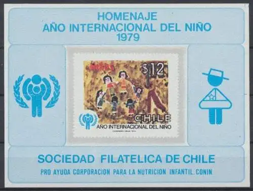 Chile, MiNr. 915 Gedenkblatt, ohne Gummierung - 694806