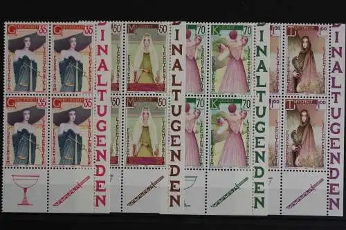 Liechtenstein, MiNr. 871-874, VB, Ecken re. unten, postfrisch - 620692