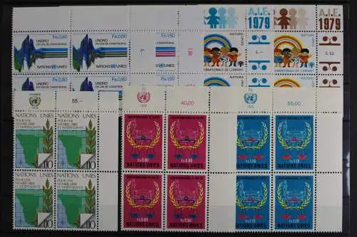 UNO Genf, MiNr. 81-87, Jhg. 1979, VB, Ecken re. oben, postfrisch - 620779